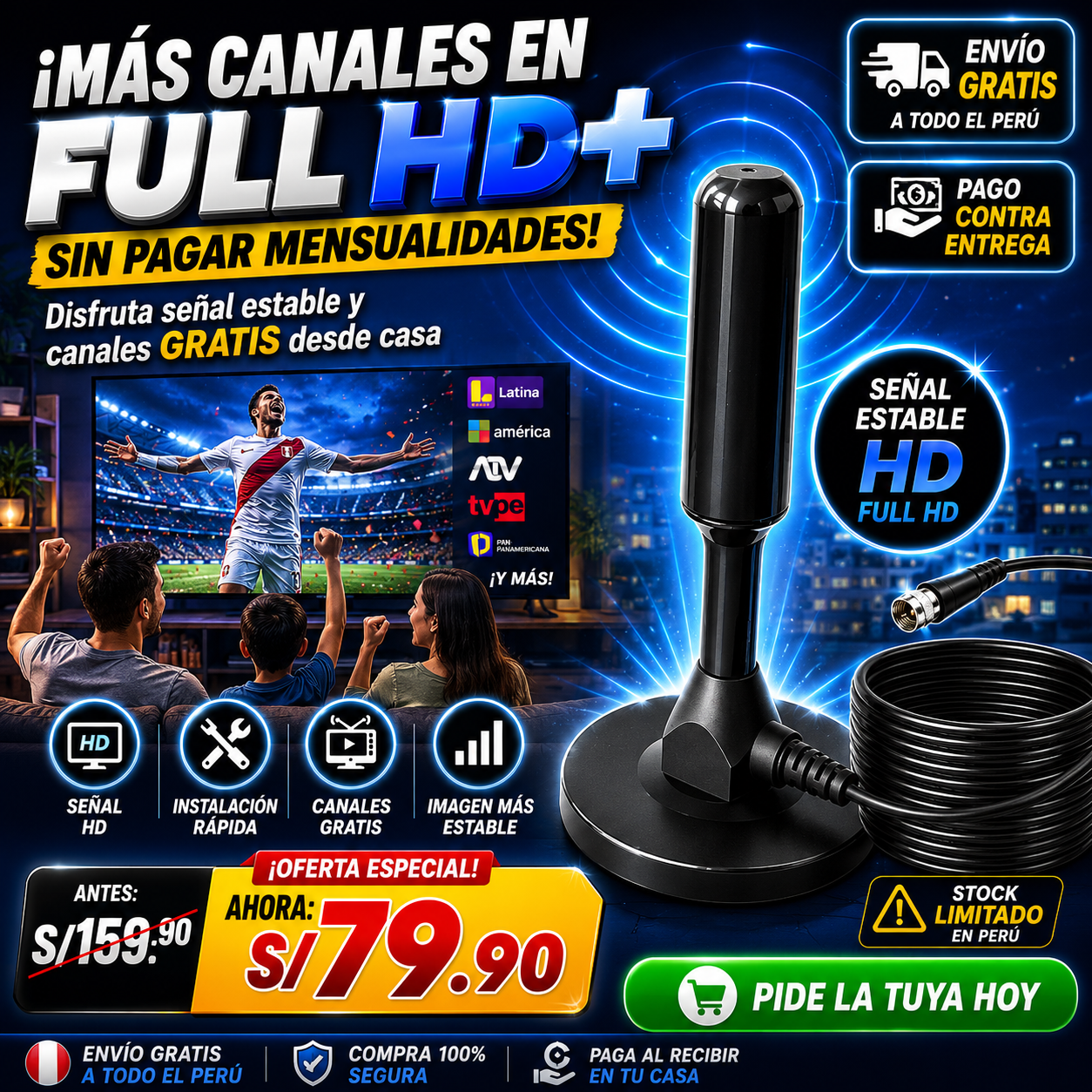 Antena digital Full HD+